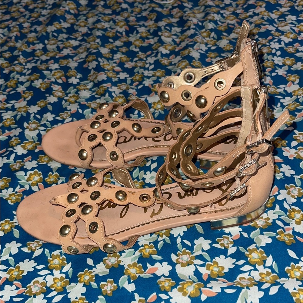 Sam Edelman Tan Studded Sandals - Picture 3 of 5